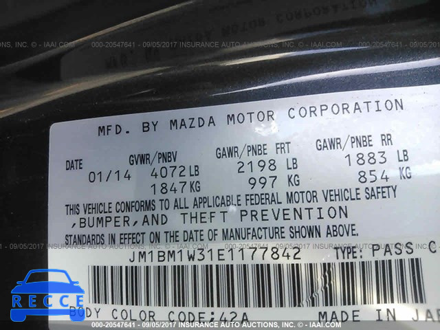 2014 Mazda 3 JM1BM1W31E1177842 image 8