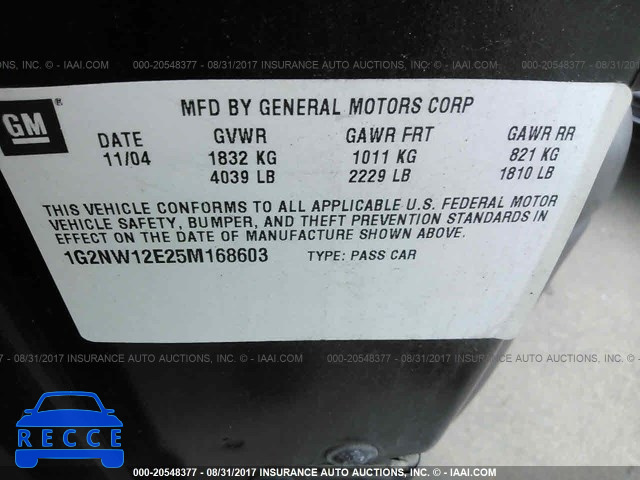 2005 Pontiac Grand Am 1G2NW12E25M168603 image 8