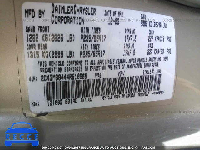2004 Chrysler Pacifica 2C4GM68444R610668 image 8