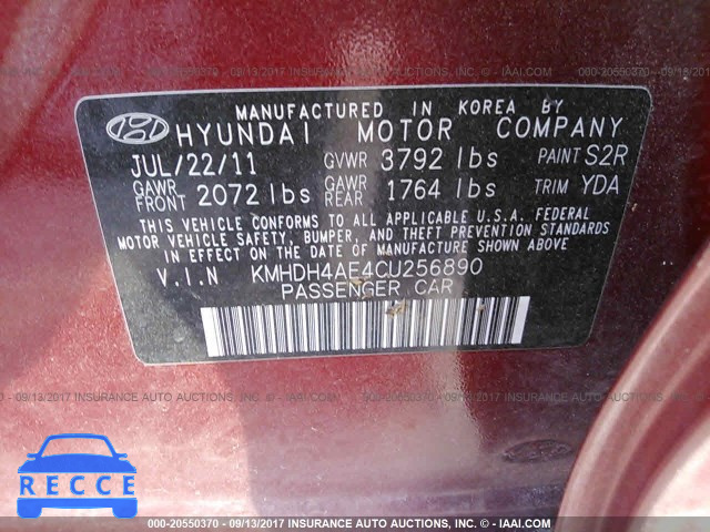 2012 Hyundai Elantra KMHDH4AE4CU256890 Bild 8