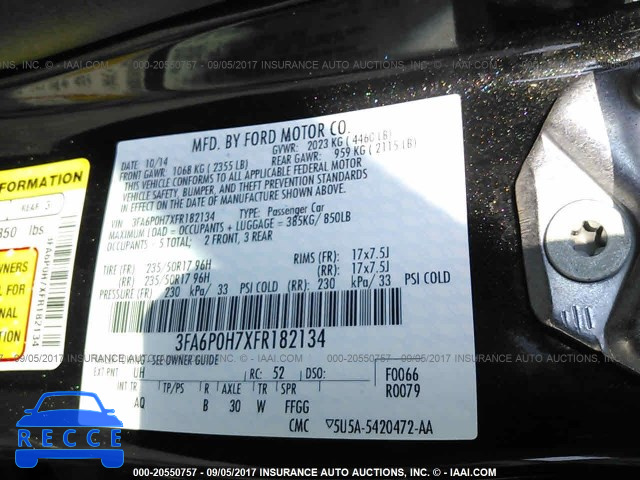2015 Ford Fusion 3FA6P0H7XFR182134 image 8
