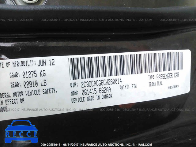 2012 Chrysler 300 2C3CCACG6CH280014 image 8