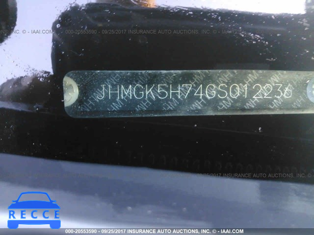 2016 HONDA FIT EX/EXL JHMGK5H74GS012236 image 8