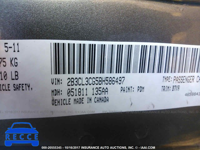 2011 Dodge Charger 2B3CL3CG5BH586497 image 8