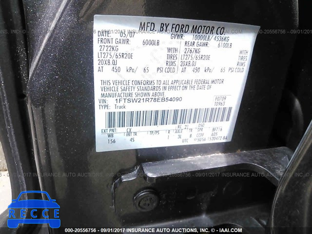 2008 Ford F250 1FTSW21R78EB54090 image 8