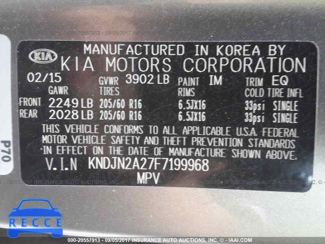 2015 KIA Soul KNDJN2A27F7199968 image 8