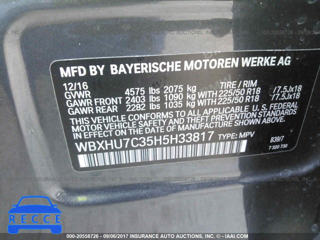 2017 BMW X1 SDRIVE28I WBXHU7C35H5H33817 Bild 8
