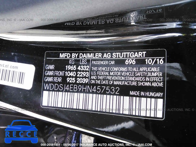 2017 MERCEDES-BENZ CLA WDDSJ4EB9HN457532 Bild 8