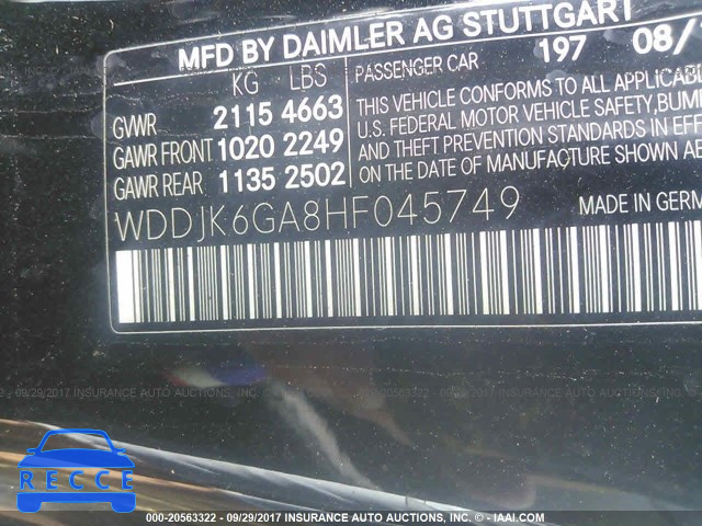 2017 MERCEDES-BENZ SL 450 WDDJK6GA8HF045749 image 8