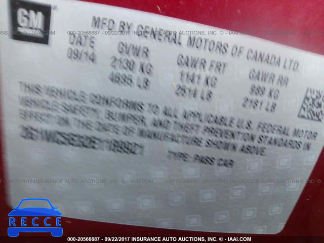 2014 Chevrolet Impala Limited LTZ 2G1WC5E32E1189921 зображення 8