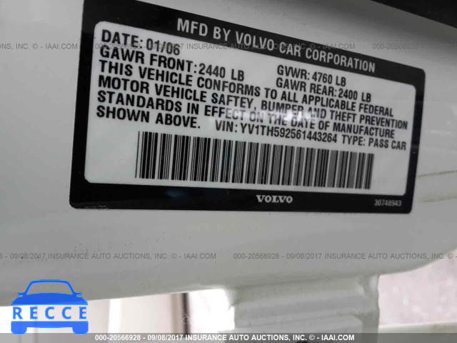 2006 Volvo S80 2.5T YV1TH592561443264 image 8