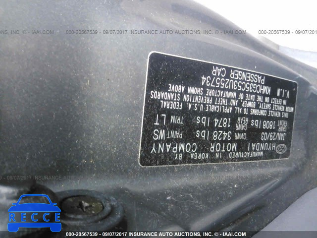 2003 Hyundai Accent GL KMHCG35C53U255734 image 8