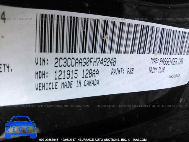 2015 Chrysler 300 LIMITED 2C3CCAAG0FH749248 image 8