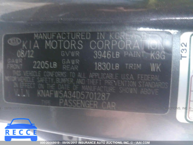 2013 KIA Forte SX KNAFW5A34D5701287 image 8