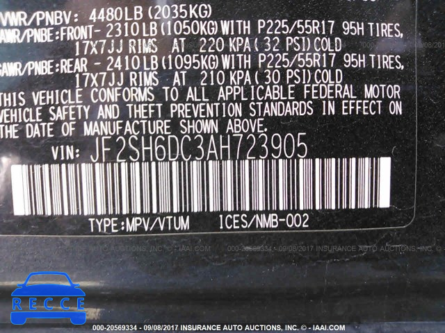 2010 SUBARU FORESTER 2.5X LIMITED JF2SH6DC3AH723905 image 8