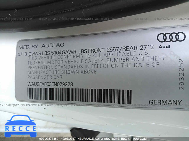 2014 Audi A6 PREMIUM PLUS WAUGFAFC3EN029228 image 8
