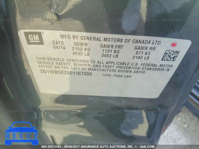2014 Chevrolet Impala Limited LT 2G1WB5E33E1167039 image 8