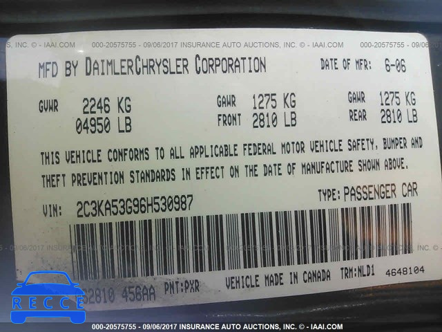 2006 Chrysler 300 2C3KA53G96H530987 Bild 8