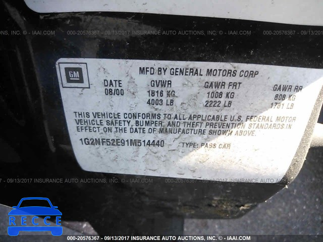 2001 Pontiac Grand Am SE1 1G2NF52E91M514440 image 8