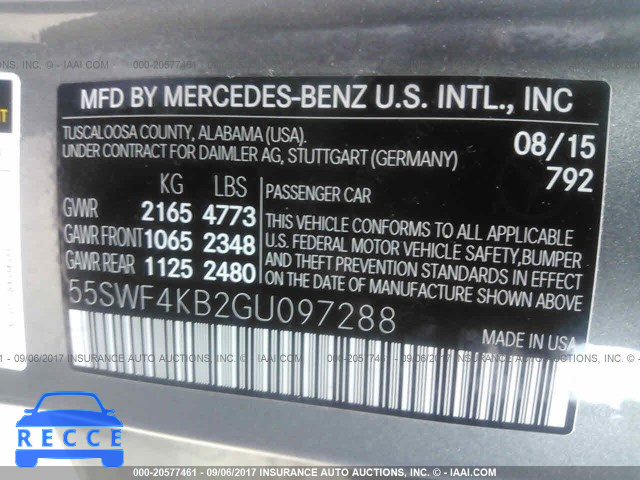 2016 MERCEDES-BENZ C 300 4MATIC 55SWF4KB2GU097288 image 8