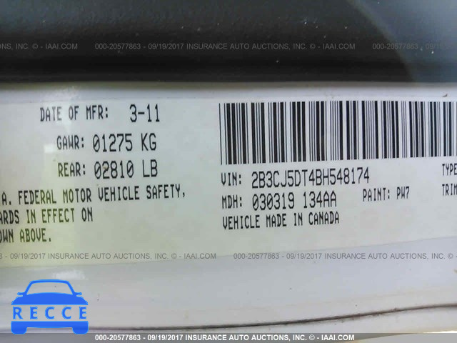 2011 Dodge Challenger R/T 2B3CJ5DT4BH548174 image 8