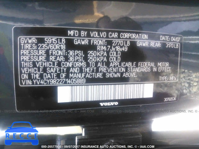 2007 Volvo XC90 3.2 YV4CY982271405889 зображення 8