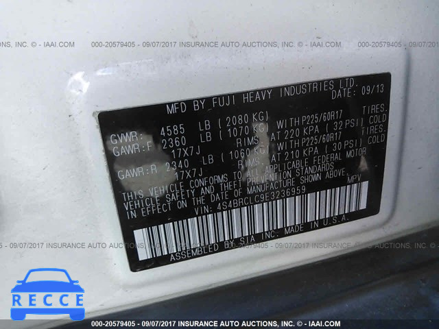 2014 Subaru Outback 2.5I LIMITED 4S4BRCLC9E3236959 image 8