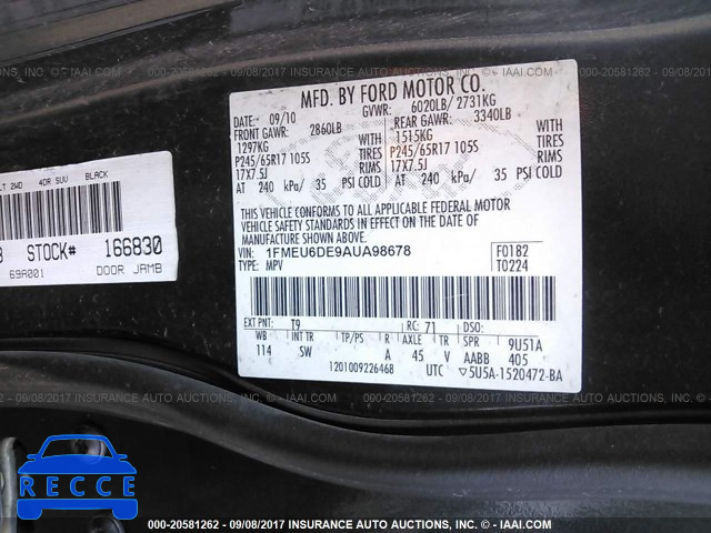 2010 Ford Explorer XLT 1FMEU6DE9AUA98678 image 8