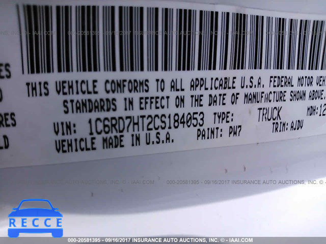 2012 Dodge RAM 1500 1C6RD7HT2CS184053 зображення 8