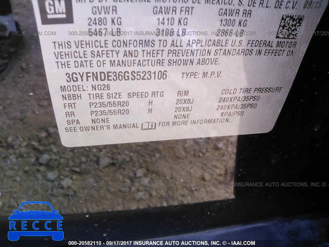 2016 Cadillac SRX PREMIUM COLLECTION 3GYFNDE36GS523106 image 8