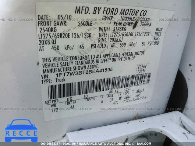 2011 Ford F350 1FT7W3BT2BEA41595 Bild 8