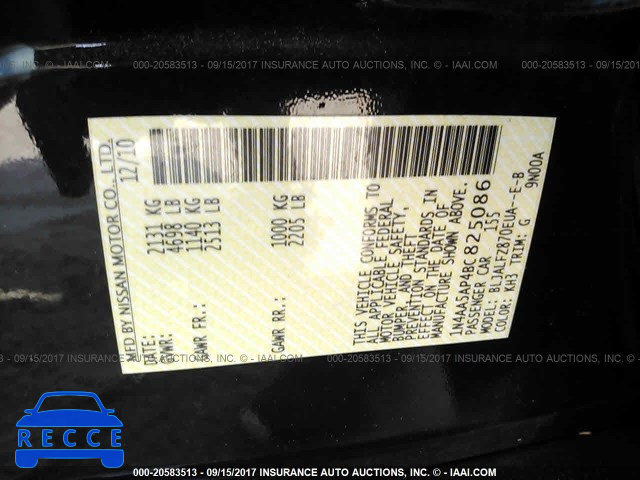 2011 Nissan Maxima S/SV 1N4AA5AP4BC825086 image 8