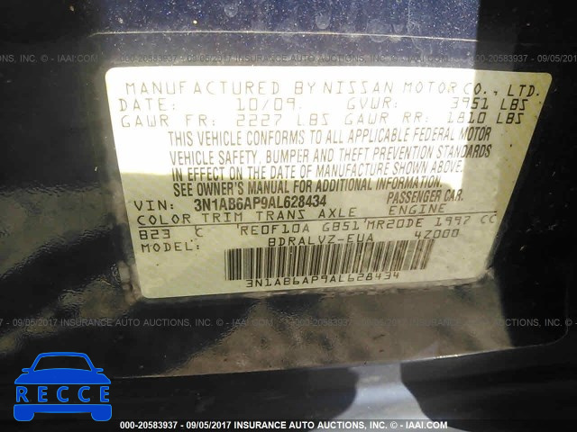 2010 Nissan Sentra 3N1AB6AP9AL628434 image 8