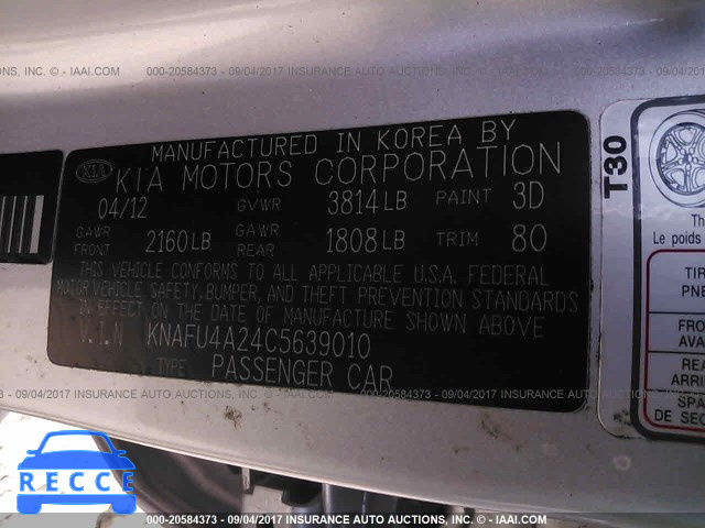 2012 KIA Forte KNAFU4A24C5639010 image 8