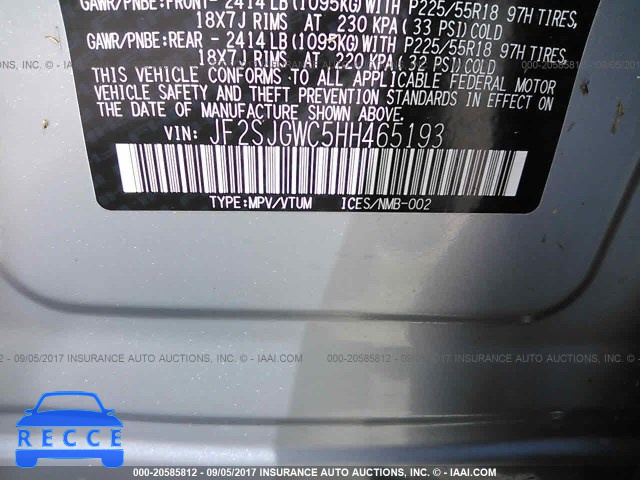 2017 SUBARU FORESTER 2.0XT TOURING JF2SJGWC5HH465193 image 8