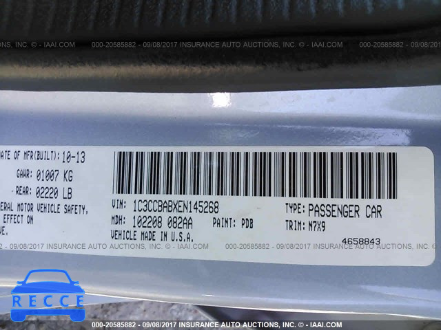 2014 Chrysler 200 1C3CCBABXEN145268 Bild 8