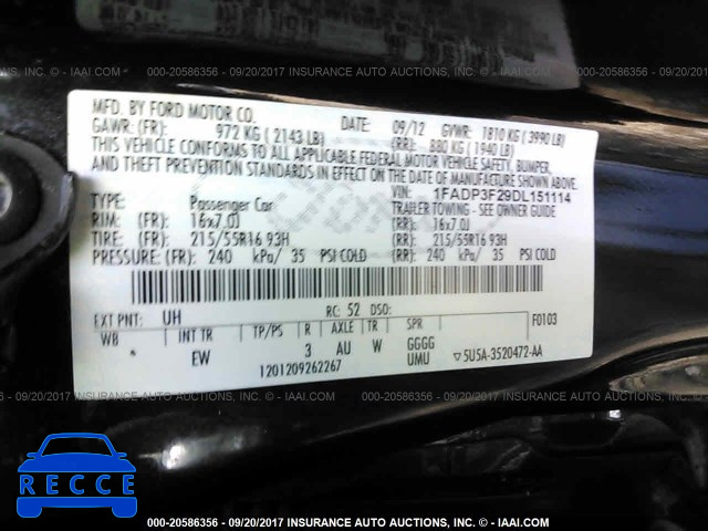 2013 Ford Focus 1FADP3F29DL151114 image 8
