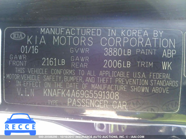 2016 KIA Forte KNAFK4A69G5591308 image 8