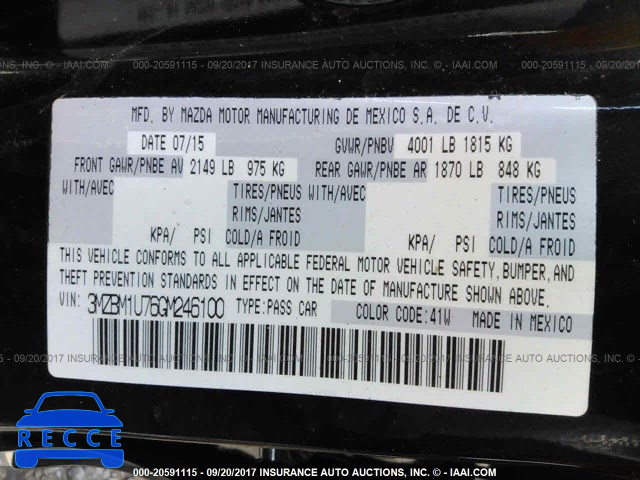 2016 Mazda 3 3MZBM1U76GM246100 image 8