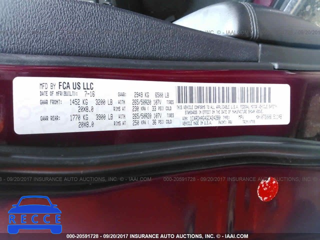 2016 Dodge Durango SXT 1C4RDHAG4GC424280 image 8
