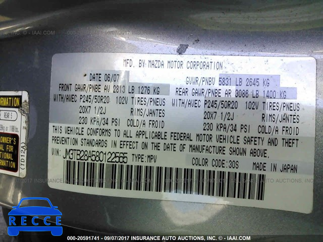 2008 Mazda CX-9 JM3TB28A580122565 image 8