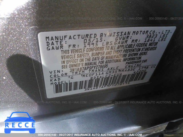 2015 Nissan Sentra 3N1AB7AP9FY278495 image 8