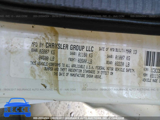 2013 Chrysler 200 1C3CCBBG1DN678182 зображення 8