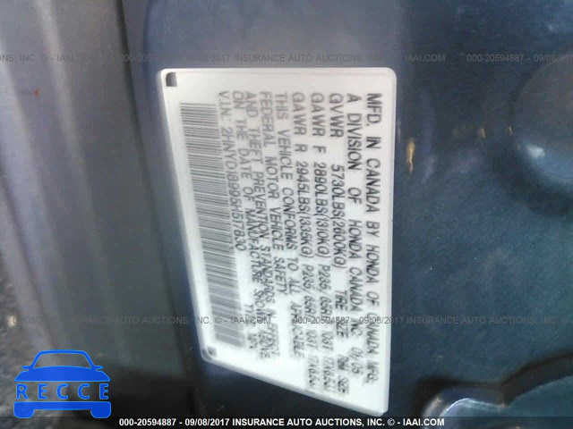 2005 Acura MDX TOURING 2HNYD18995H517830 image 8