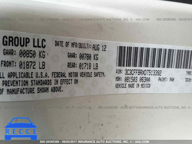 2013 FIAT 500 SPORT 3C3CFFBRXDT513392 зображення 8