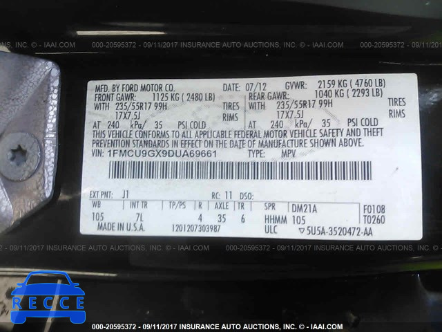 2013 Ford Escape 1FMCU9GX9DUA69661 image 8