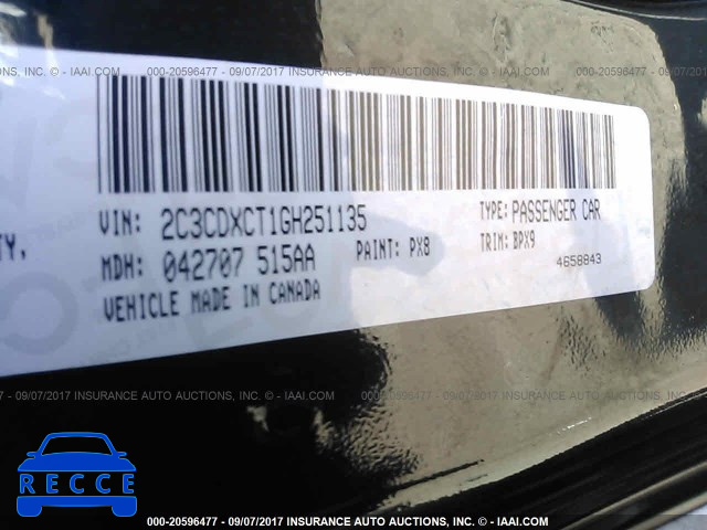 2016 Dodge Charger 2C3CDXCT1GH251135 зображення 8