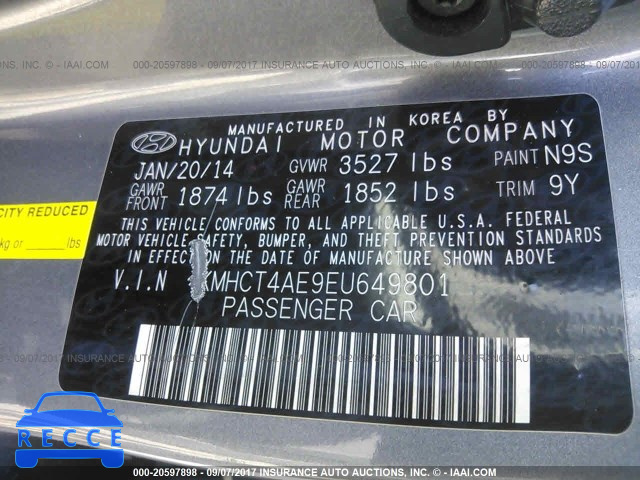 2014 Hyundai Accent KMHCT4AE9EU649801 image 8