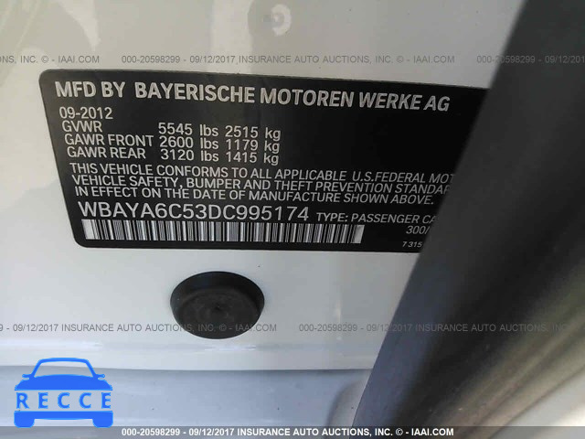 2013 BMW 740 WBAYA6C53DC995174 image 8