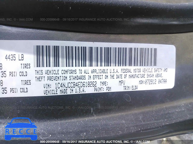 2014 Jeep Compass LIMITED 1C4NJCCB4ED618262 image 8